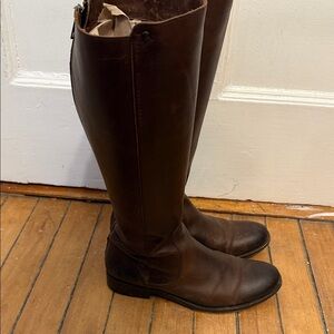 Well loved Frye Dark Brown Leather Tall Riding Boots